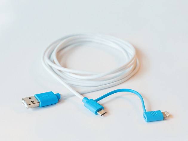 2-in-1 iOS & Android 6-ft Charging Cable